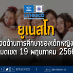 ยูเนสโก จัดประกวดด้านการศึกษาของเด็กหญิงและสตรี - หมดเขต 19 พฤษภาคม 2566