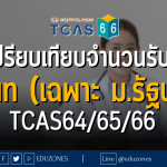 เปรียบเทียบจำนวนรับ กสพท (เฉพาะ ม.รัฐบาล) - TCAS64/65/66