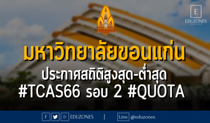 มหาวิทยาลัยขอนแก่น ประกาศสถิติ คะแนนสูงสุด-ต่ำสุด #TCAS66 รอบ 2 #QUOTA