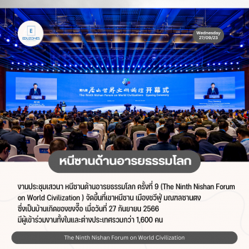 บุคคลสำคัญทั่วโลกร่วมงานประชุมเสวนา หนีซานด้านอารยธรรมโลก ครั้งที่ 9 (The Ninth Nishan Forum on World Civilization )