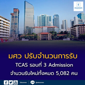 มศว ประกาศการปรับจำนวนการรับ TCAS รอบที่ 3 (Admission) เพิ่ม