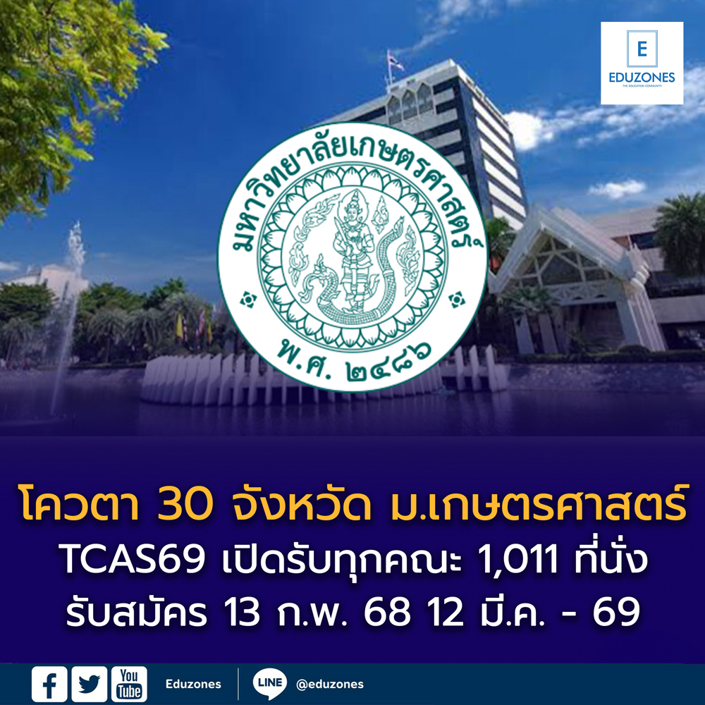 โครงการโควตา 30 จังหวัด มหาวิทยาลัยเกษตรศาสตร์ (KU) TCAS69
