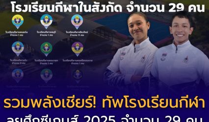 รวมพลังเชียร์! ทัพโรงเรียนกีฬา ม.กีฬา ลุยศึกซีเกมส์ 2025