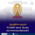 ทุนจุฬาฯ–ชนบท TCAS69 ประกาศรายละเอียดแล้ว