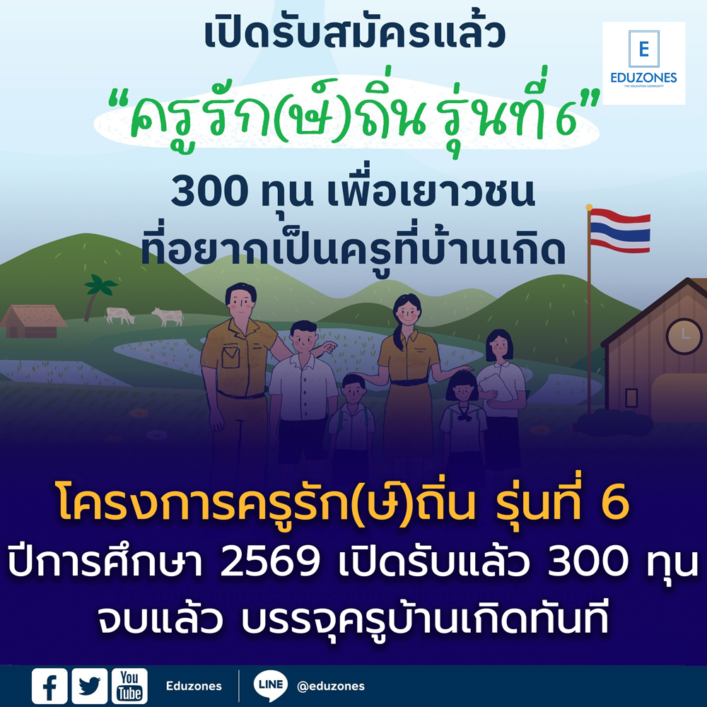 รวมครบ! โครงการ “ครูรัก(ษ์)ถิ่น รุ่นที่ 6” ปีการศึกษา 2569