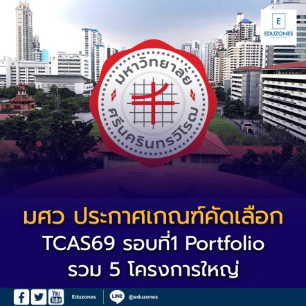 มศว ประกาศเกณฑ์รับรอบ Portfolio ปี 2569 รวม 5 โครงการใหญ่ เปิดรับหลากหลายคณะ!