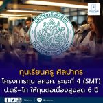 มหาวิทยาลัยศิลปากรเปิดรับสมัครทุนเรียนครู รอบพอร์ต TCAS69 จำนวน 12 ทุน