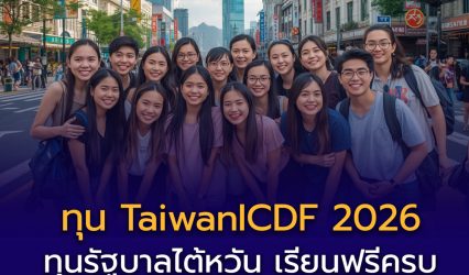 เตรียมเปิดรับสมัคร! ทุน TaiwanICDF ประจำปี 2026