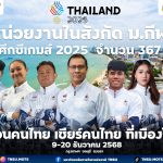 าเชียร์ทีมไทย ชมทีมไทย ให้กำลังใจทีมไทย ในมหาวิทยาลัยการกีฬาแห่งชาติ