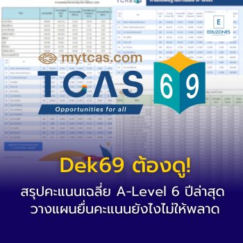 Dek69 ต้องดู! สรุปคะแนนเฉลี่ย A-Level 6 ปีล่าสุด วางแผนยื่นคะแนนยังไงไม่ให้พลาด