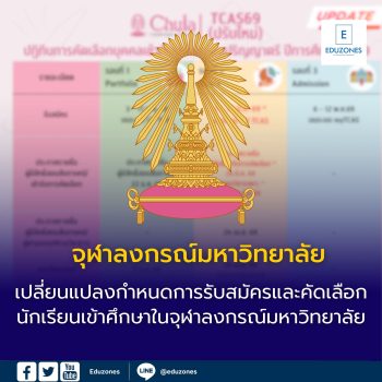 จุฬาลงกรณ์มหาวิทยาลัยเปลี่ยนแปลงกำหนดการรับสมัครและคัดเลือกนักเรียนเข้าศึกษาในจุฬาลงกรณ์มหาวิทยาลัย