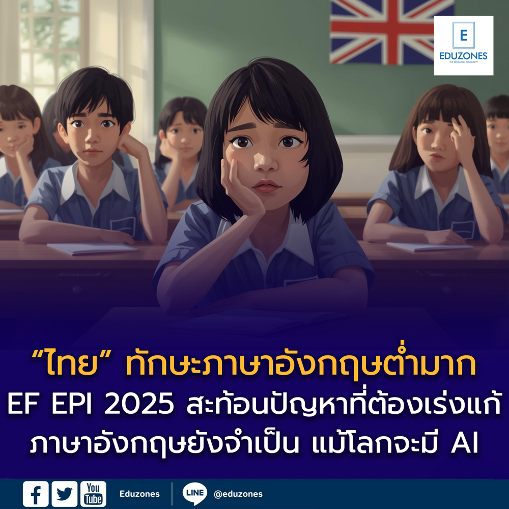 EF EPI 2025 ชี้ชัด “ไทย” ทักษะภาษาอังกฤษอยู่ระดับต่ำมาก