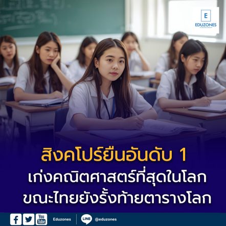 ส่องอันดับโลก! ประเทศไหน “เก่งคณิตศาสตร์” ที่สุด สิงคโปร์ยืนหนึ่ง เอเชียกวาด Top 5 ขณะไทยยังรั้งท้ายตารางโลก