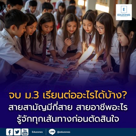 นักเรียนไทยเมื่อเรียนจบ ม.3 แล้ว เรียนต่ออะไรได้บ้าง?