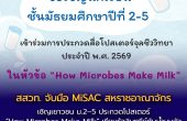 สสวท. จับมือ MiSAC สหราชอาณาจักร เชิญเยาวชน ม.2–5 ประกวดโปสเตอร์ “How Microbes Make Milk” เรียนรู้จุลินทรีย์กับน้ำนมวัว  สู่เกษตรและโภชนาการที่ยั่งยืน