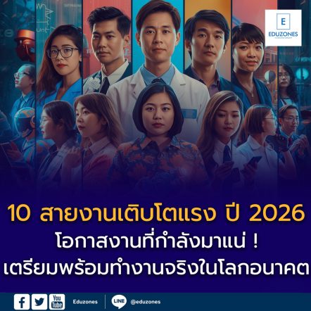 10 สายงานเติบโตแรง ปี 2026 — โอกาสงานที่กำลังมาแน่!
