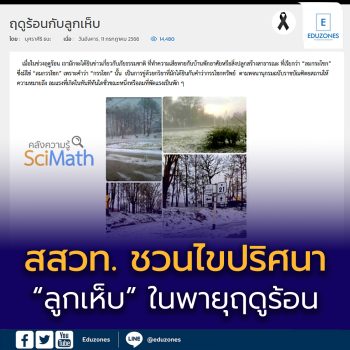 สสวท. ชวนไขปริศนา “ลูกเห็บ” ในพายุฤดูร้อน