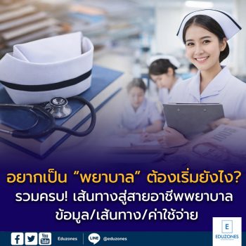 คู่มือ | อาชีพพยาบาล | เส้นทางการศึกษา เส้นทางก่อนจะเป็นพยาบาล  เตรียมตัวอย่างไร สอบอะไรบ้าง เลือกสถาบันไหน และต้องใช้เงินเท่าไร