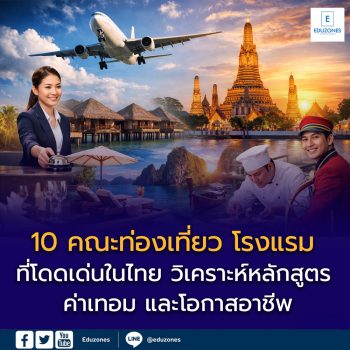 10 คณะท่องเที่ยว โรงแรม และการบริการ ที่โดดเด่นในไทย วิเคราะห์หลักสูตร ค่าเทอม และโอกาสอาชีพ