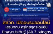 เสริมทักษะครูไทยทุกระดับชั้น เรียนฟรี มีวุฒิบัตร!  สสวท. เปิดอบรมออนไลน์ ปัญญาประดิษฐ์ (AI) 3 หลักสูตร