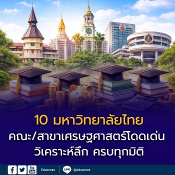 10 มหาวิทยาลัยไทย คณะ/สาขาเศรษฐศาสตร์โดดเด่น วิเคราะห์ลึก ครบทุกมิติ