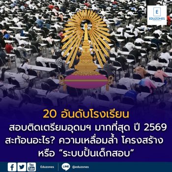 20 อันดับโรงเรียน สอบติดเตรียมอุดมฯ มากที่สุด ปี 2569