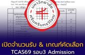 เปิดจำนวนรับ & เกณฑ์คัดเลือก TCAS69 รอบ Admission “มศว” รวม 3,436 ที่นั่ง ครบทุกคณะ