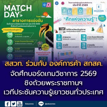 สสวท. ร่วมกับ องค์การค้า สกสค. จัดศึกบอร์ดเกมวิชาการ 2569 ชิงถ้วยพระราชทานฯ  เวทีประชันความรู้เยาวชนทั่วประเทศ