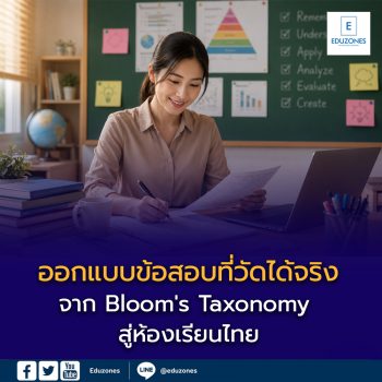 ออกแบบข้อสอบที่วัดได้จริง — จาก Bloom’s Taxonomy สู่ห้องเรียนไทย