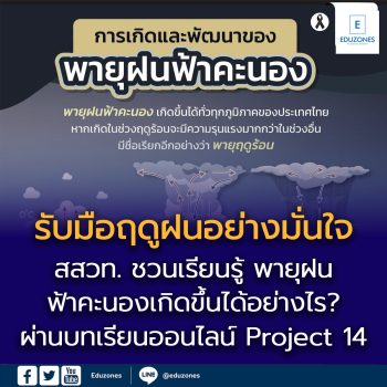 รับมือฤดูฝนอย่างมั่นใจ! สสวท. ชวนเรียนรู้ “พายุฝนฟ้าคะนองเกิดขึ้นได้อย่างไร?”  ผ่านบทเรียนออนไลน์ Project 14