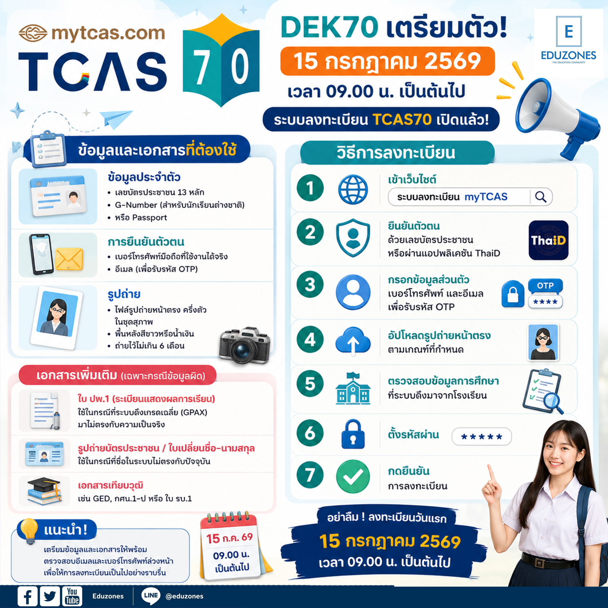 DEK70 เตรียมพร้อม! เปิดลงทะเบียน TCAS70 อย่างเป็นทางการ 15 กรกฎาคม 2569 ...
