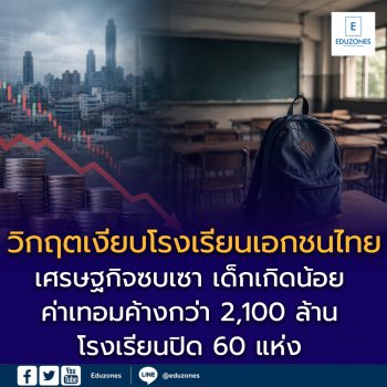 วิกฤตเงียบ “โรงเรียนเอกชนไทย” : ค่าเทอมค้าง 2,100 ล้าน โรงเรียนปิดแล้วกว่า 60 แห่ง