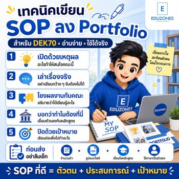 เทคนิคเขียน SOP ลง Portfolio สำหรับ DEK70