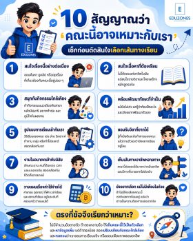 10 สัญญาณว่า “คณะนี้อาจเหมาะกับเรา” เช็กก่อนตัดสินใจเลือกเส้นทางเรียน