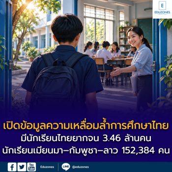 เปิดข้อมูลความเหลื่อมล้ำการศึกษาไทย: Zero Dropout มีเป้าหมายกว่า 6 แสนคน ชวนตรวจงบช่วยเด็ก–ทุนต่างชาติอย่างรอบด้าน