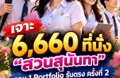 “สวนสุนันทา” รอบ 1 Portfolio รับตรง ครั้งที่ 2 รวม 6,660 ที่นั่ง ครอบคลุม 15 คณะ–วิทยาลัย–ศูนย์การศึกษา